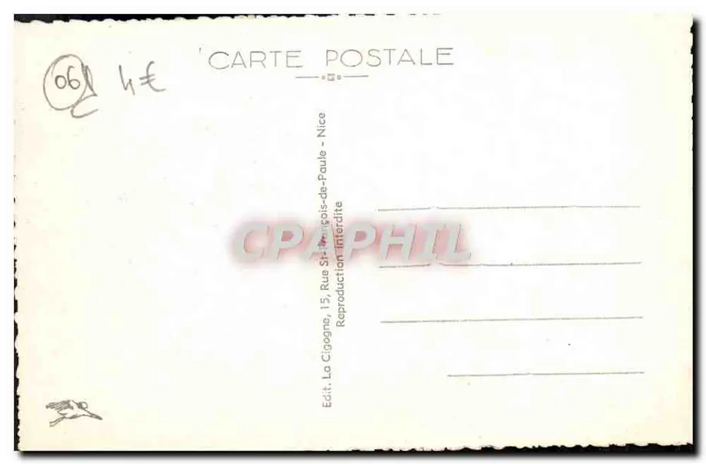 Saint-Paul — Plantação de Laranjeiras — Editor La Cigogne, Nice - Verso