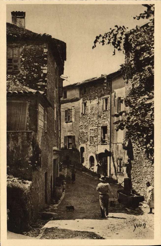 Saint-Paul - Entrada da Rue principal — Côte d'Azur — Éditions d'Art Yvon, n°69 - Frente
