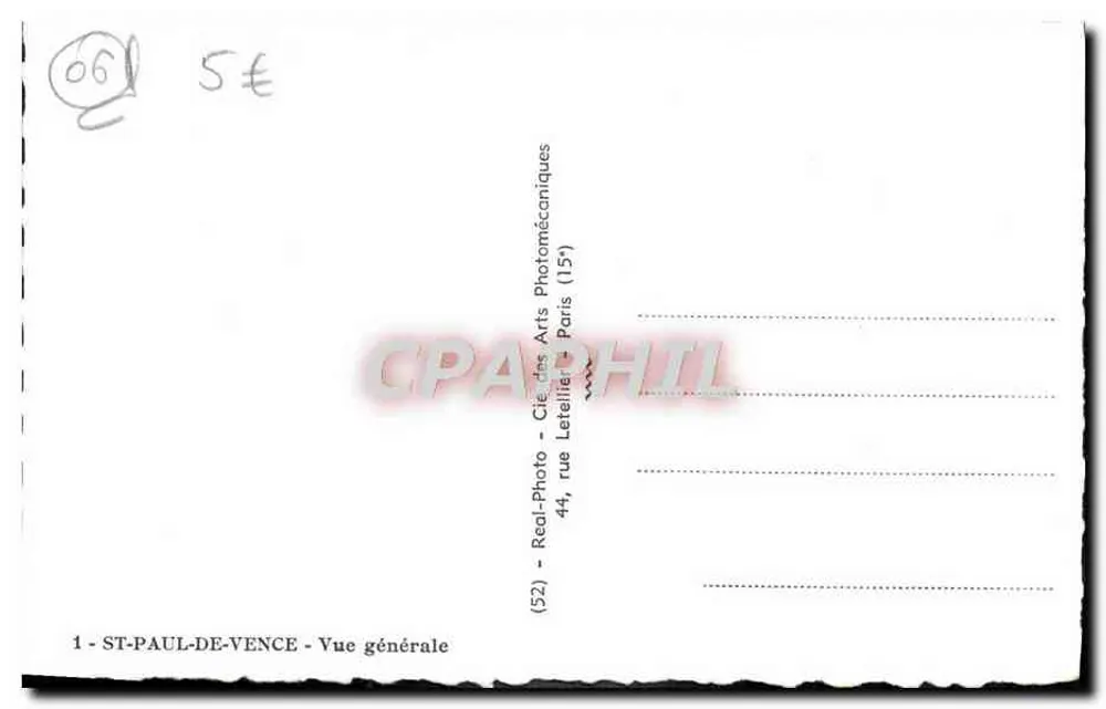Saint-Paul-de-Vence — Vista geral — Real-Photo, Paris - Verso