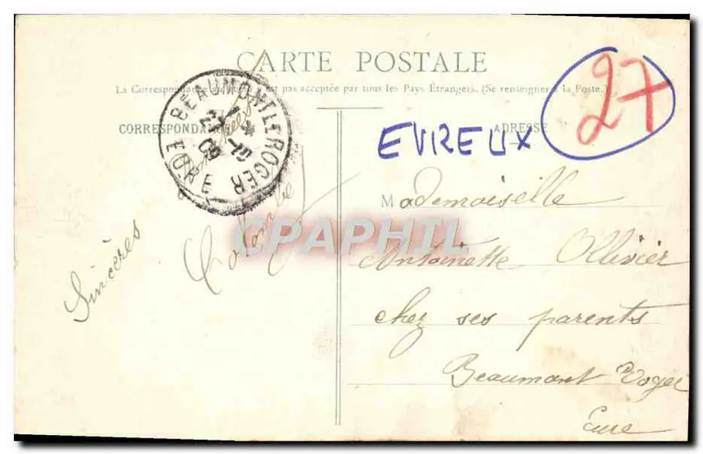 Evreux (Eure) - Igreja de São Taurino — Edição Nouvelles Galeries, Evreux, n°2 - Verso