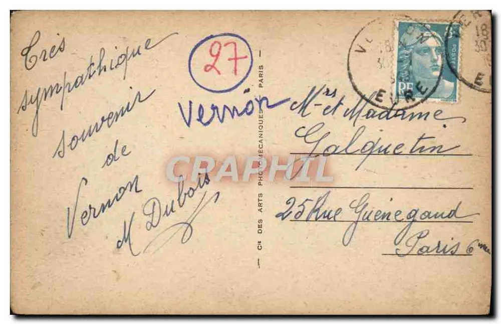 Vernon — Vue prise de l'Hôtel de Ville — LL.2 - Rückseite