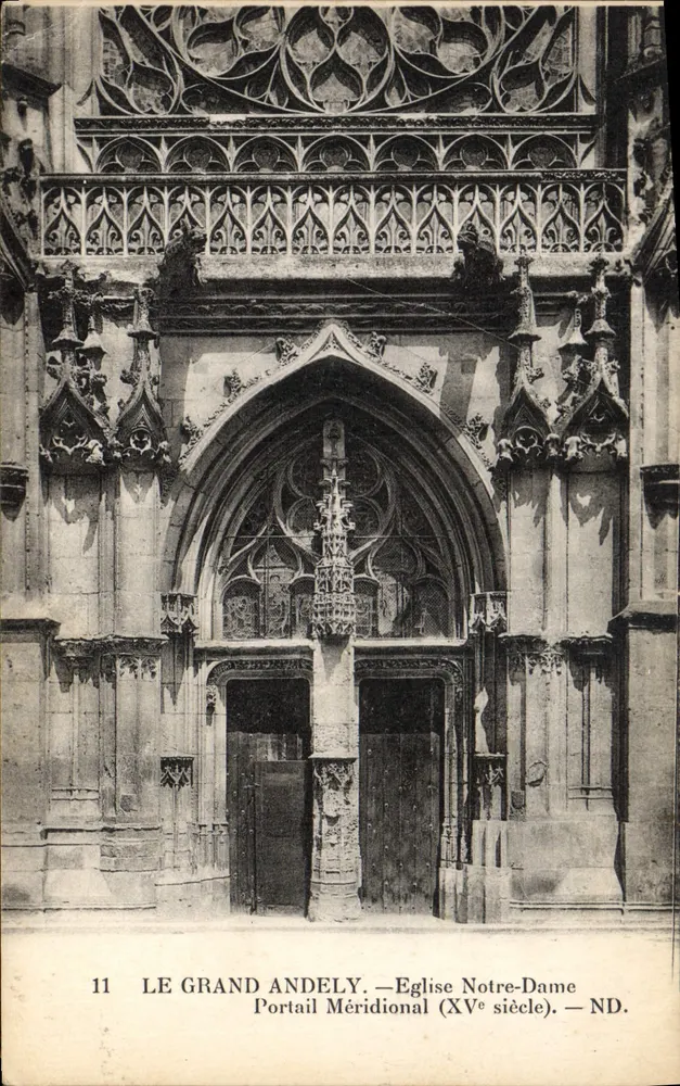 Le Grand Andely — Kirche Notre-Dame, Südtor (15. Jahrhundert) — ND. - Vorderseite