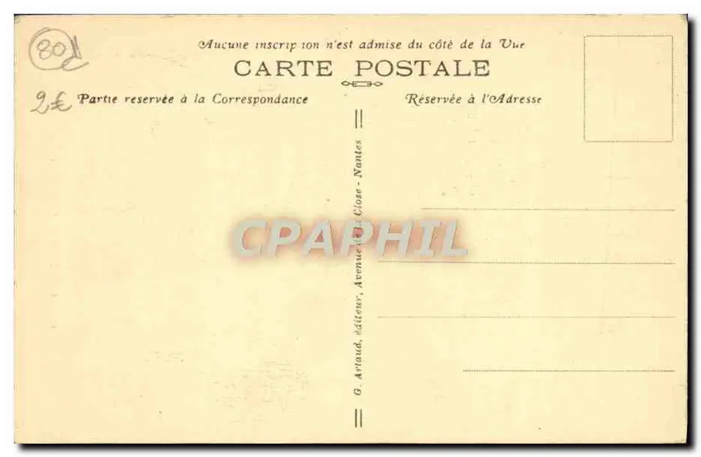 Abbeville — A Catedral — G. Arlaud, editor - Verso