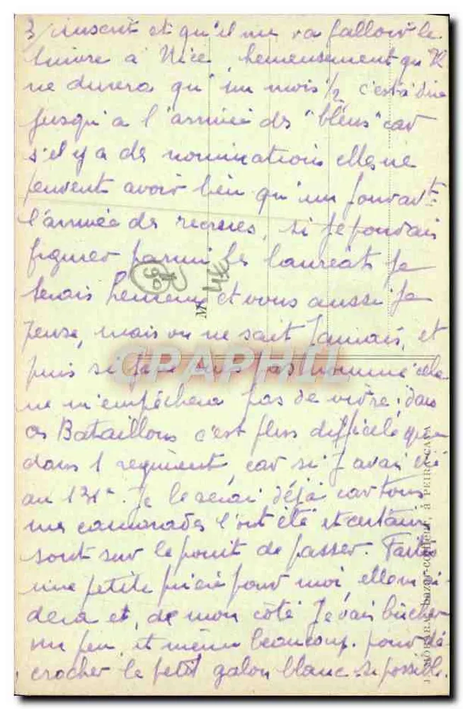 Peïtra-Cava — Crêtes da Claudine — editor não identificado, número de série não visível - Verso
