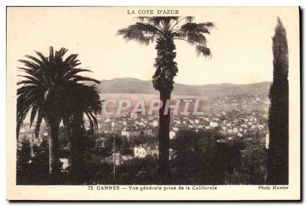 Cannes — Allgemeiner Blick vom California aus — Foto Munier - Vorderseite