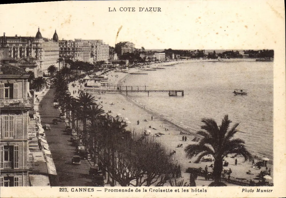 CANNES — Promenade de la Croisette und die Hotels — Photo Munier - Vorderseite
