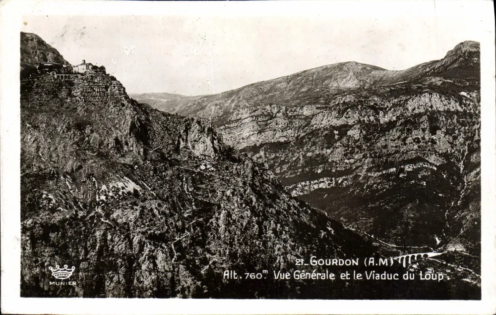 St-Gourdon (A.M.) — Allgemeiner Blick und der Viadukt des Loup — Munier - Vorderseite