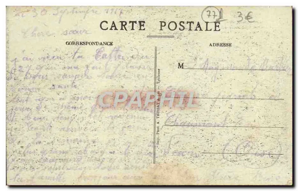 Provins - Igreja de Saint-Ayoul — editor A. Vernant - Verso
