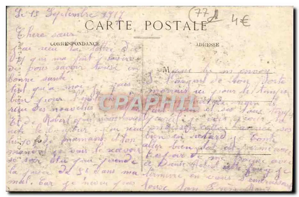 PROVINS - Muralha das Grandes-Planches — A. Vernant, editor - Verso