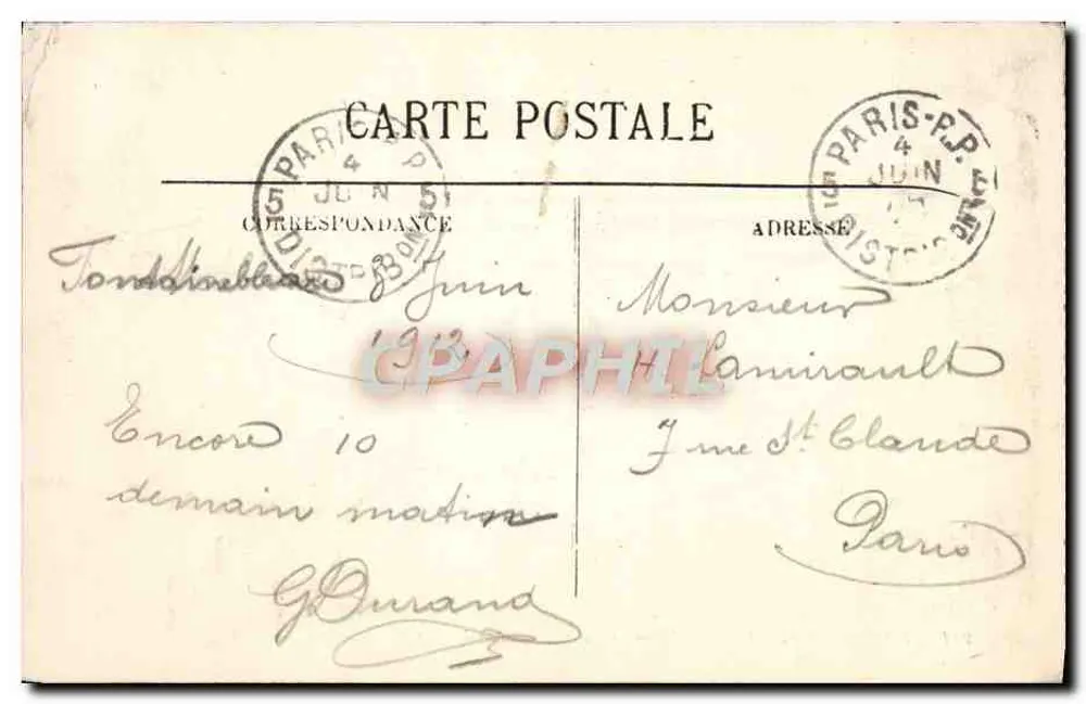 Fontainebleau — La scala del Cavallo — LL - Verso