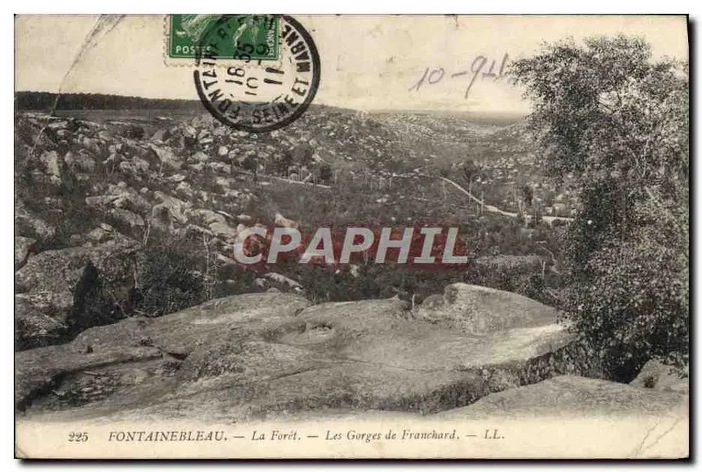 FONTAINEBLEAU — La Forêt — Les Gorges de Franchard — L.L. — n°225 - Vorderseite