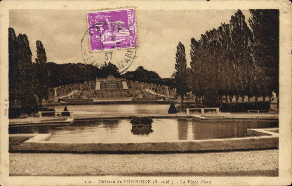 Castelo de Pomponne (S.-et-M.) — A Pequena Lagoa — Edit. J.B. n°110 - Frente