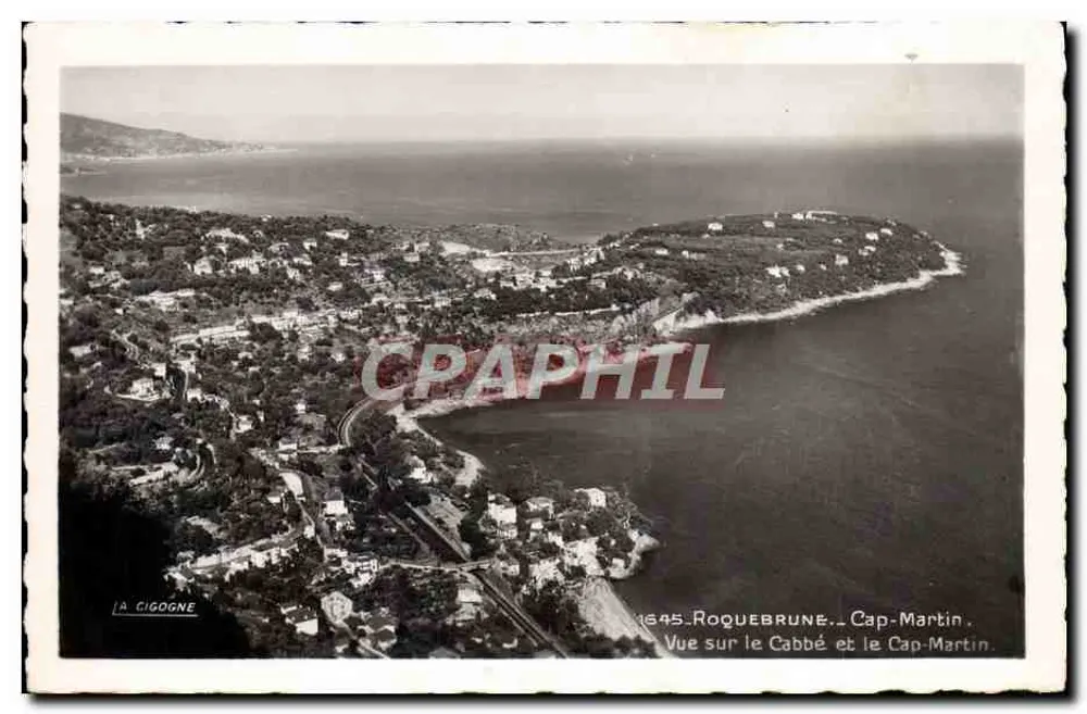 Roquebrune-Cap-Martin — Blick auf den Cabbé und Cap-Martin — A. Cigogne - Vorderseite