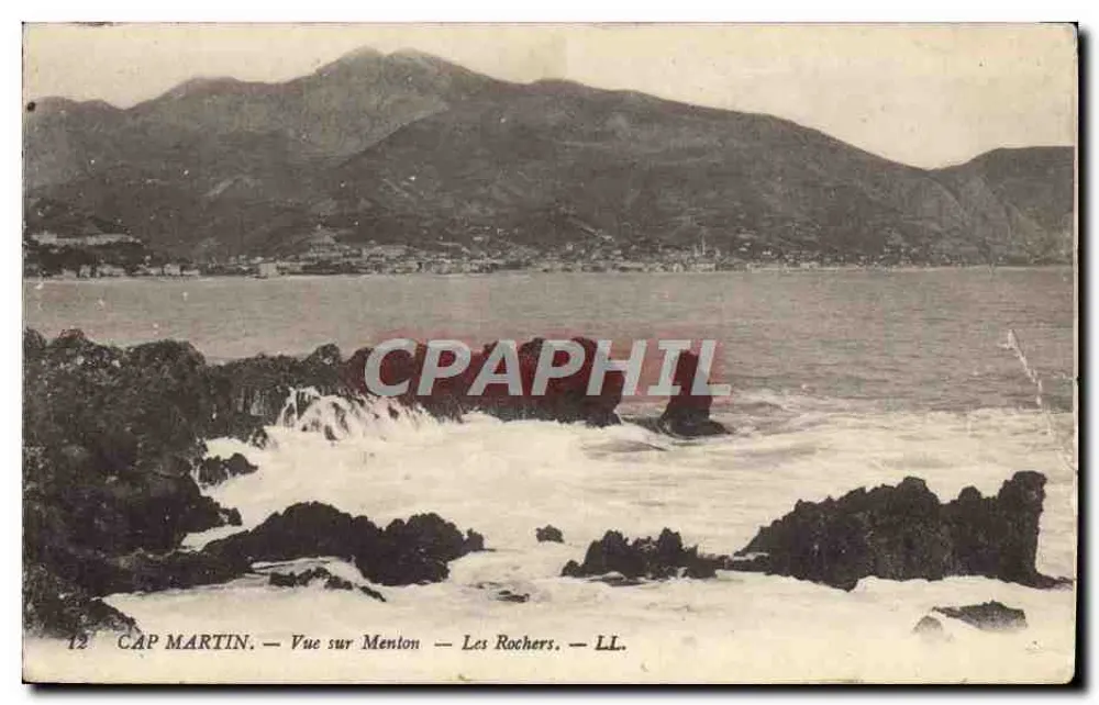 Cap Martin — Vue sur Menton — Les Rochers — LL. — n°12 - Vorderseite