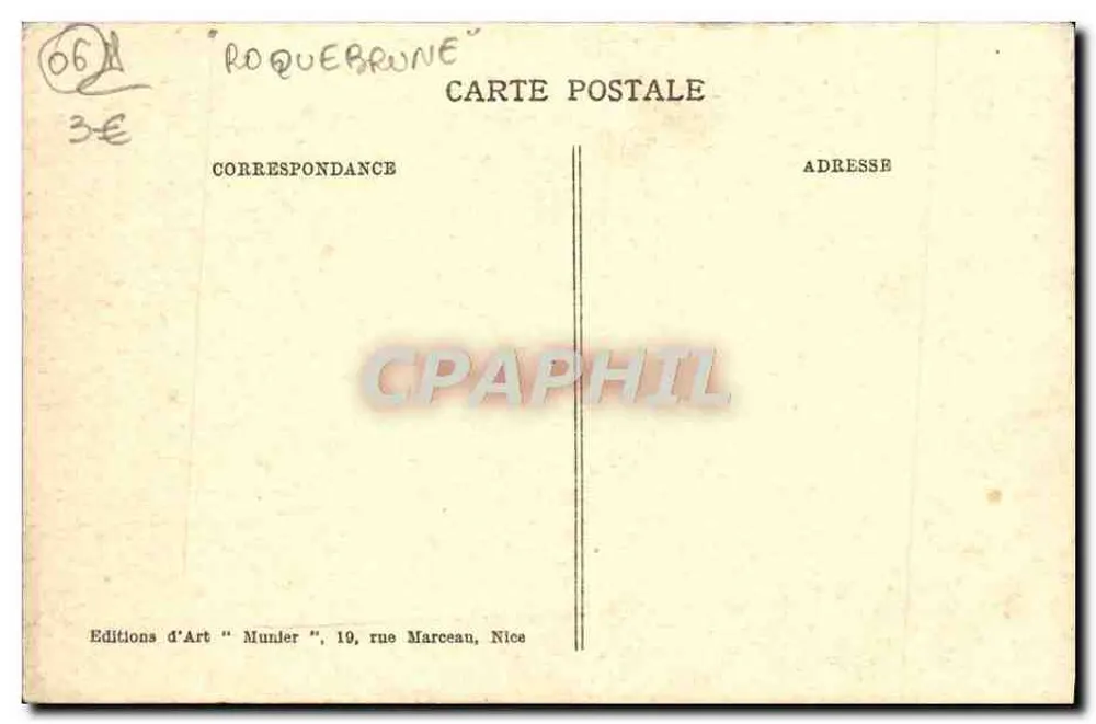 Menton — Ansicht eines Unterholzes am Cap Martin — Foto Munier, n° 326 - Rückseite