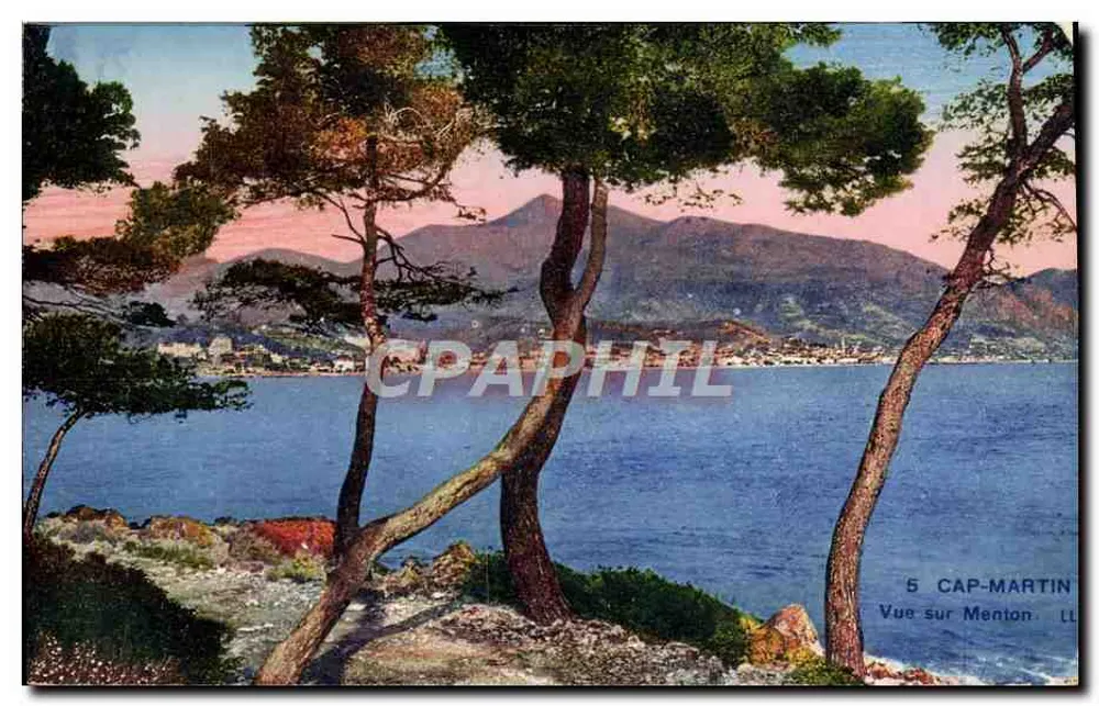 Vista de Menton — Cap-Martin — LL n°5 - Frente