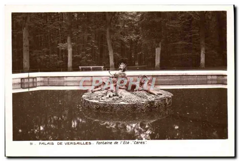 Schloss Versailles — Fontäne des Sommers "Ceres" — Ausgabe der Nationalmuseen, Paris - Vorderseite