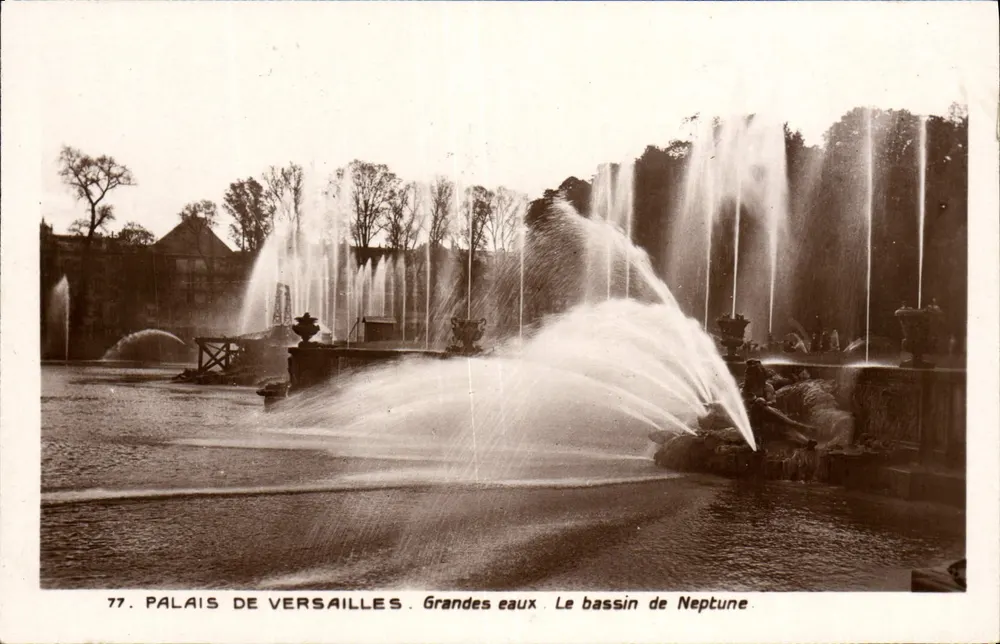 Palast von Versailles — Große Wasserbecken. Der Neptunbrunnen — Edition des Musées Nationaux, n° 77 - Vorderseite
