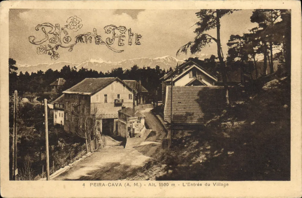 Peira-Cava (A.M.) — L'Entrée du Village — éditeur Borne Fête - Frente