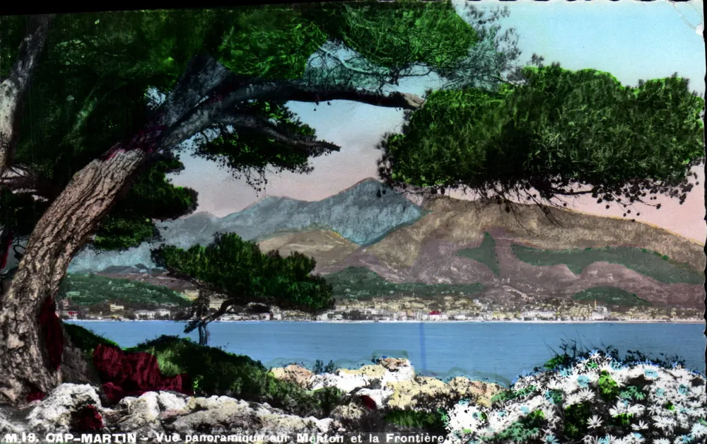 Cap-Martin - Panoramablick auf Menton und die Grenze — M.18, Verleger S.I.C.A.G. - Vorderseite