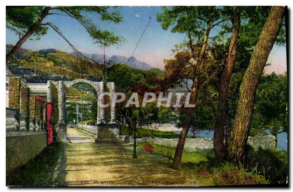 Menton — Parque do Porta-Bonane — Editor Rostan & Ménier, Nice - Frente