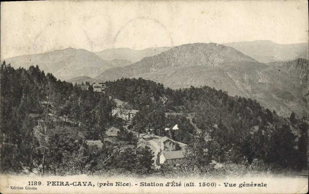 PEIRA-CAVA, (próximo a Nice) — Estação de Verão (alt. 1500) — Vista geral — Edição Giletta, n° 1189 - Frente