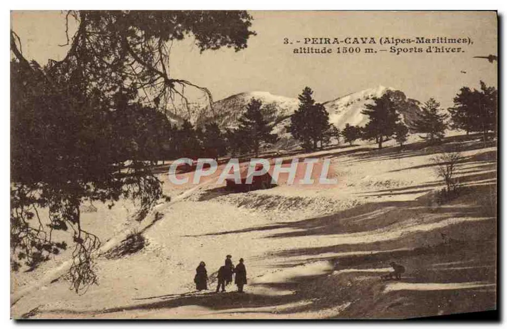 Peira-Cava (Alpes-Maritimes) — Höhe 1500 m — Winter-Sport - Vorderseite