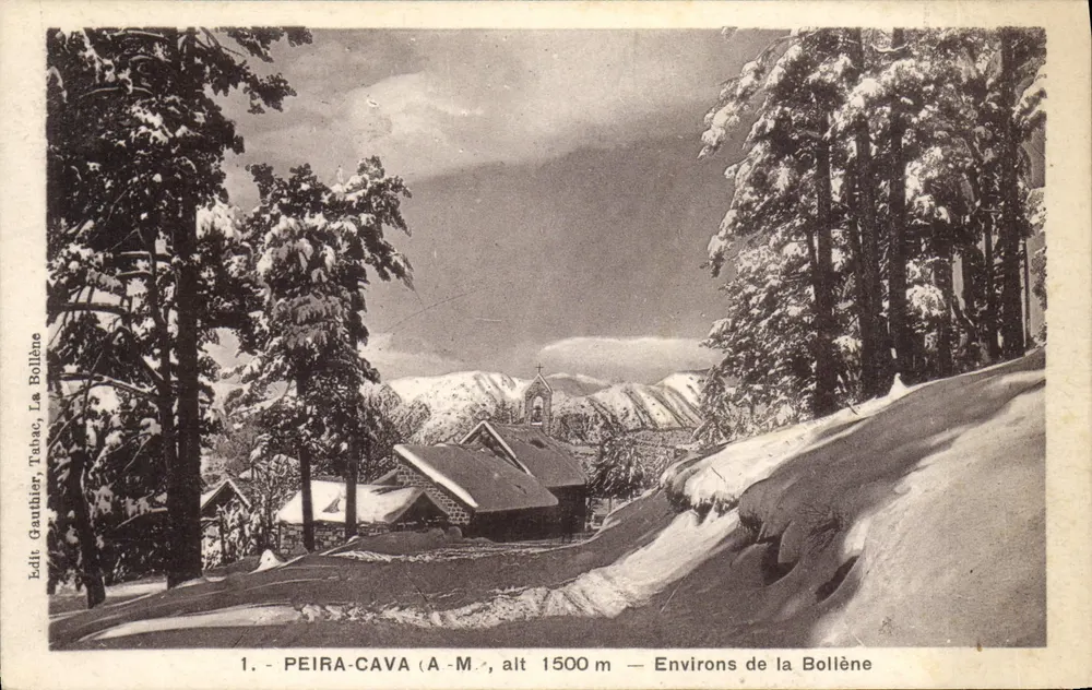 Peira-Cava (A-M), wys. 1500 m — Obrzeża Bollène — Edit. Gauthier, Tabeac, La Bollène - Awers