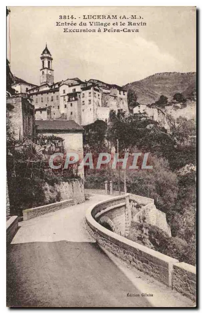 Luceram (A.M.) — Eingang zum Dorf und der Schlucht — Edition Gilletta Nr. 3814 - Vorderseite