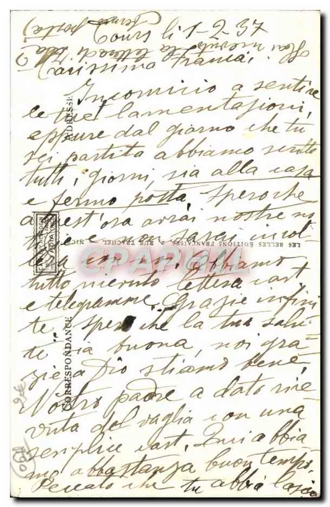 A Cascata do Castelo — NICE — ND — n° 228 - Verso