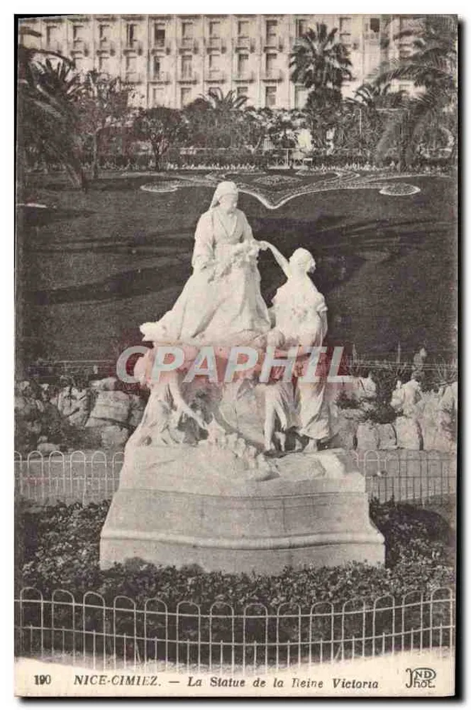 Nice-Cimiez — Die Statue der Königin Victoria — JND Phot. - Vorderseite