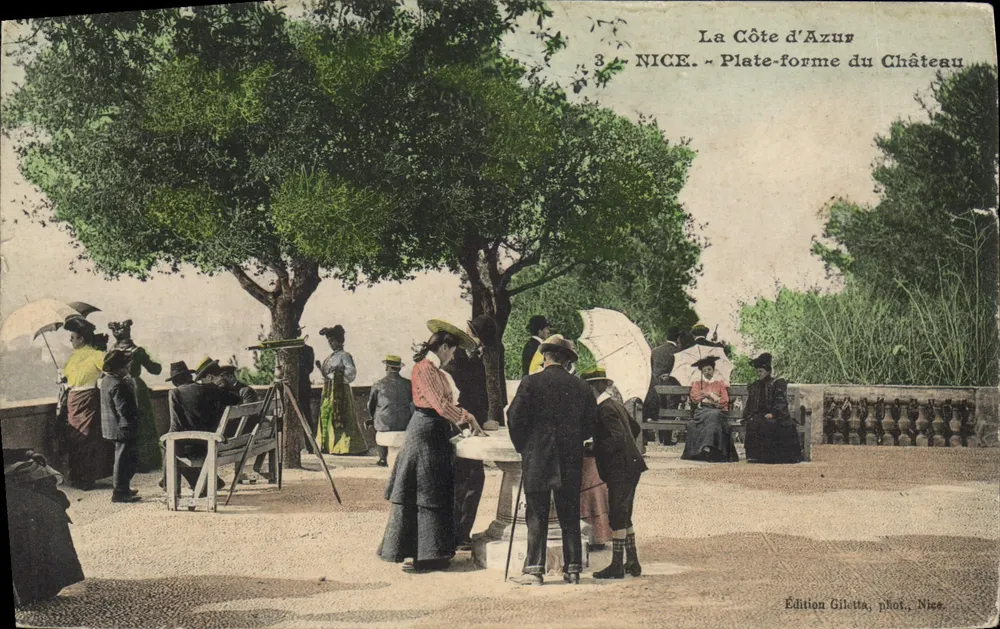 Nice - Plate-forme du Château — vue de la Côte d'Azur, édition Gilletta, phot. Nice, n°3 - Voorkant