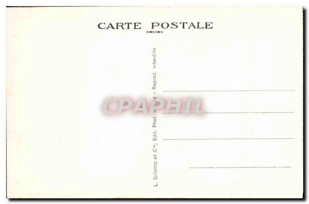 Nice — Ein Stück der Promenade des Anglais — L. Gilletta et Cie, Nice - Rückseite
