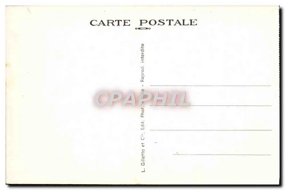 Nice — Hotels an der Promenade des Anglais — L. Gilletto et Cie, Nice - Rückseite