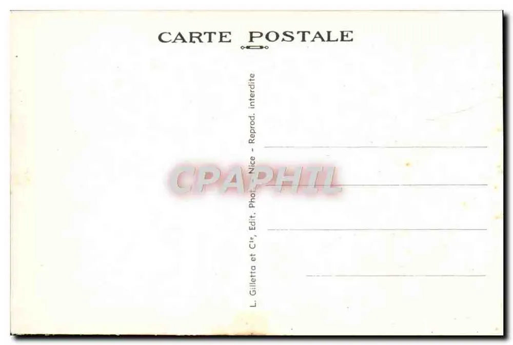 Nice — O Porto — As Regatas — L. Gilletta e Cie, Nice - Verso