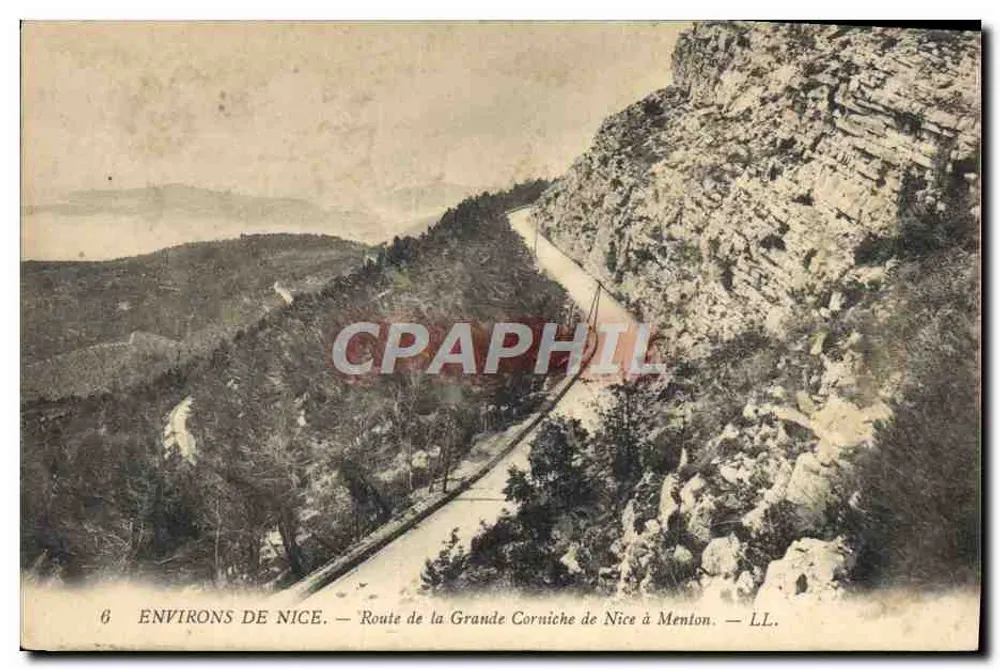 Arredores de Nice — Estrada da Grande Corniche de Nice a Menton — LL. - Frente
