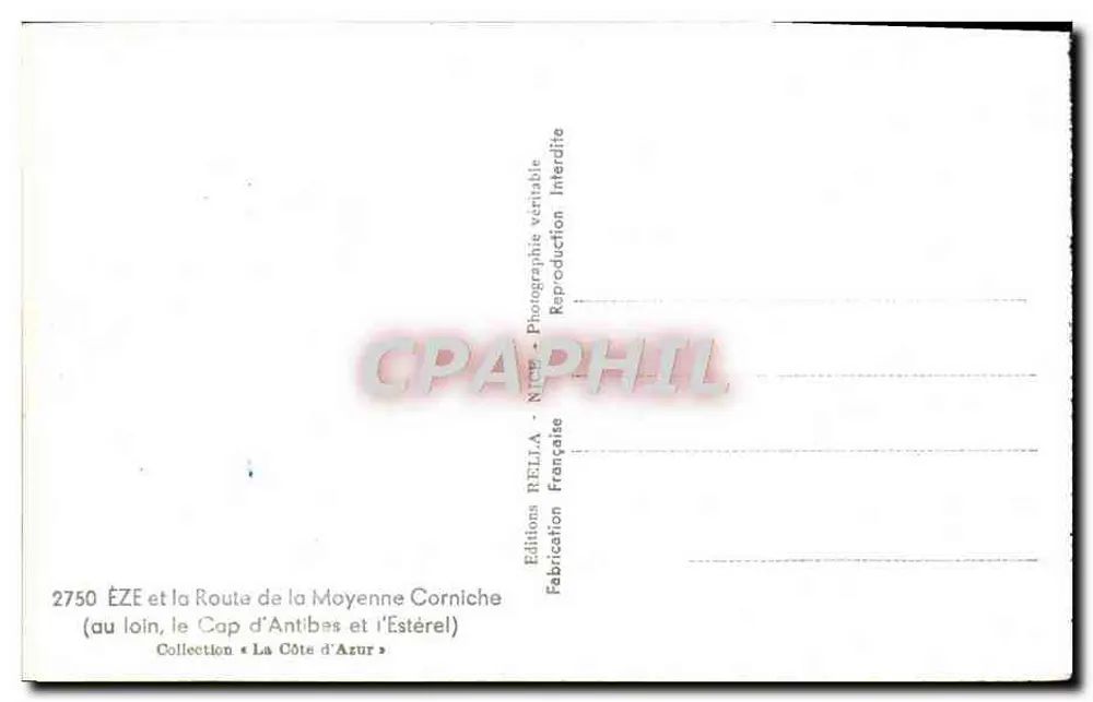 Éze — Panoramablick — Editions RELLA, Nr. 2750 - Rückseite