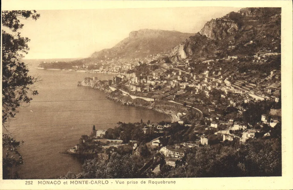 Mônaco e Monte-Carlo - Vista tirada de Roquebrune - Frente
