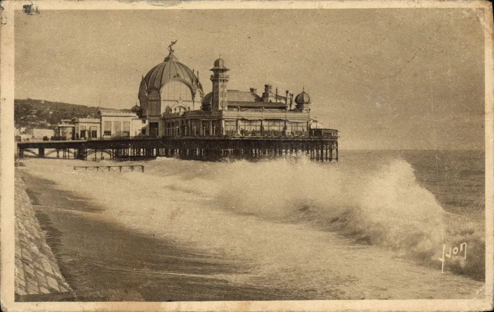 Palast der Mole in Nice — bei stürmischem Wetter — Editions genannt 'YON' - Nr. 510 - Vorderseite