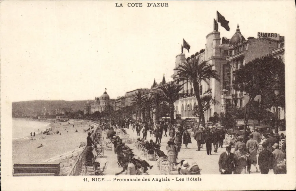 Nice — Promenade des Anglais — Os Hotéis — Editor Munier, N°11 - Frente