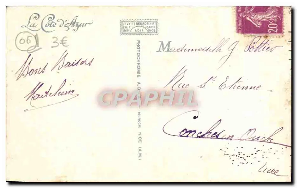 Nice — O Jardim Albert-ler. — Adia, n° 243 - Verso