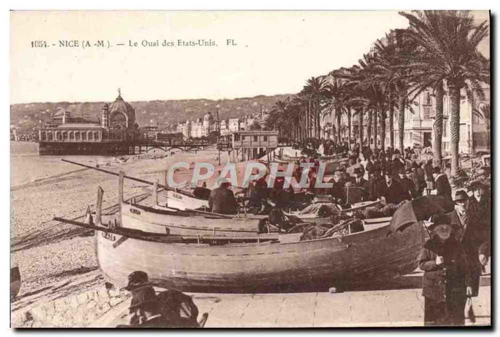 Nice (A-M) — Le Quai des États-Unis — Verlag A.M. n°1054 - Vorderseite