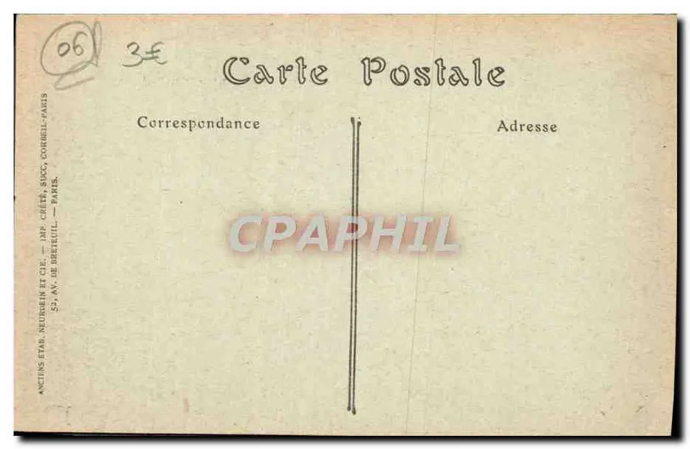 Corniche de l'Esterel — Strand von La Figueurette und die Pointe de l'Esquillon — Anciens Établ. Neurbin et Cie, 245 - Rückseite
