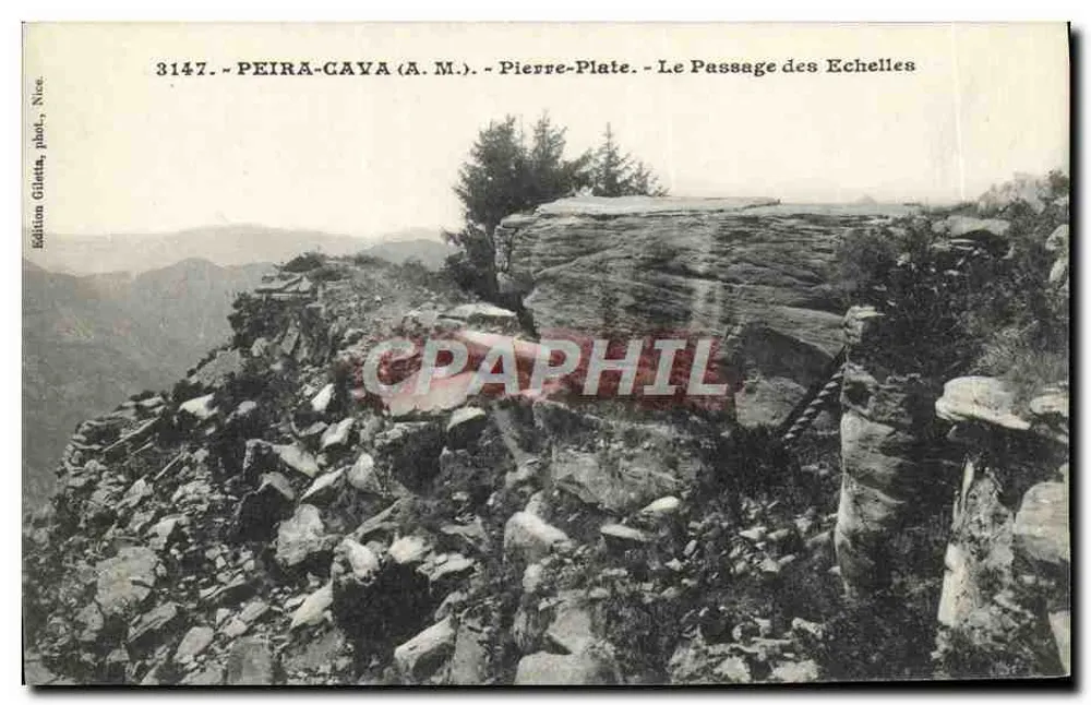 Peira-Gava (A.M.) - Pierre-Plate - O Passage das Escadas — Edição Giletta, fot., Nice, n° 3147 - Frente