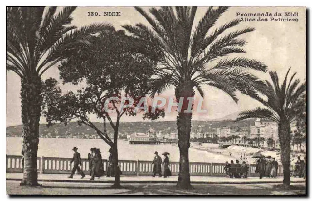 Nice — Promenade du Midi / Allée des Palmiers — GLETTA frères, n°130 - Vorderseite