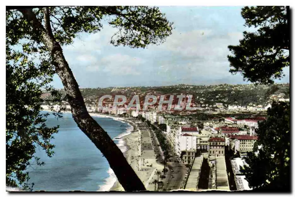 Ansicht der Promenade des Anglais in Nice — Real Photograph — Verleger S. Ligny - Vorderseite