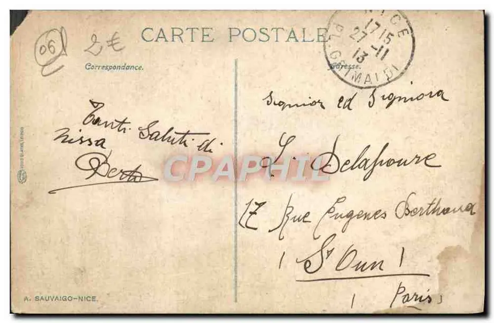 Nizza. Algemene uitzicht genomen vanaf het Kasteel — ND. Fot. — N° 535 - Achterkant