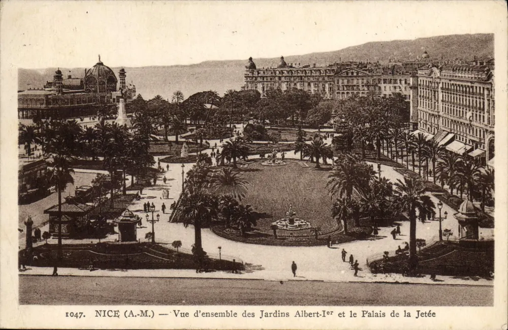 Nizza (A.M.) — Übersicht der Gärten Albert I. und des Palastes der Jetée - Vorderseite