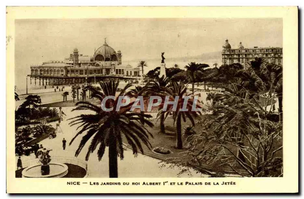 Nizza — Die Gärten des Königs Albert I. und das Palast der Jetée - Vorderseite