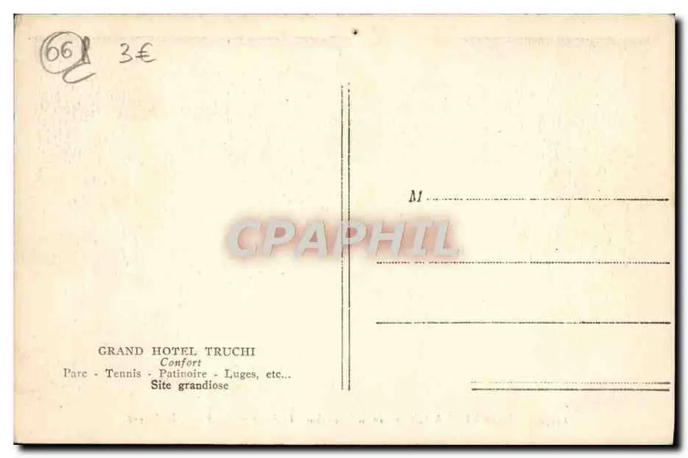 Peïra-Cava — A Pista de Lugues — editor desconhecido, n° 10494 - Verso